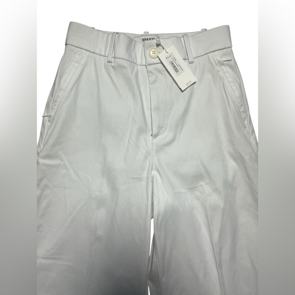 NEW SPANX Stretch Twill Cropped Wide Leg Pant White Size Small - Picture 5 of 10